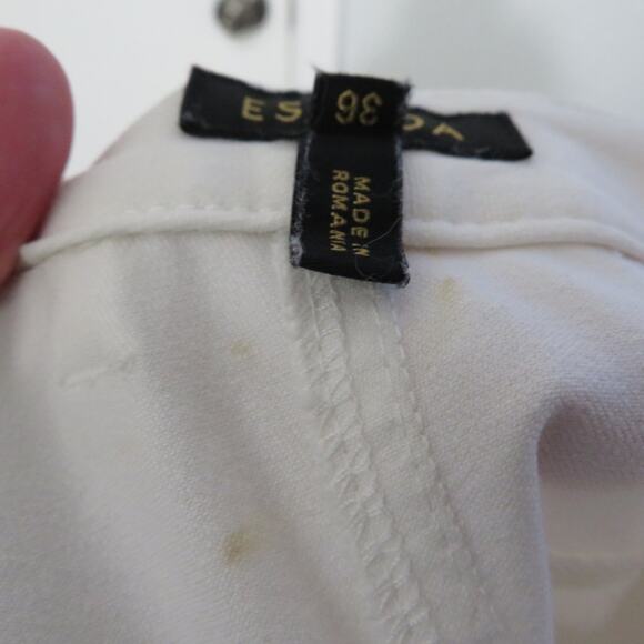 Escada Womens Sz EU 36 US 6 White Pants Straight Leg Hold Hardware - Picture 7 of 9
